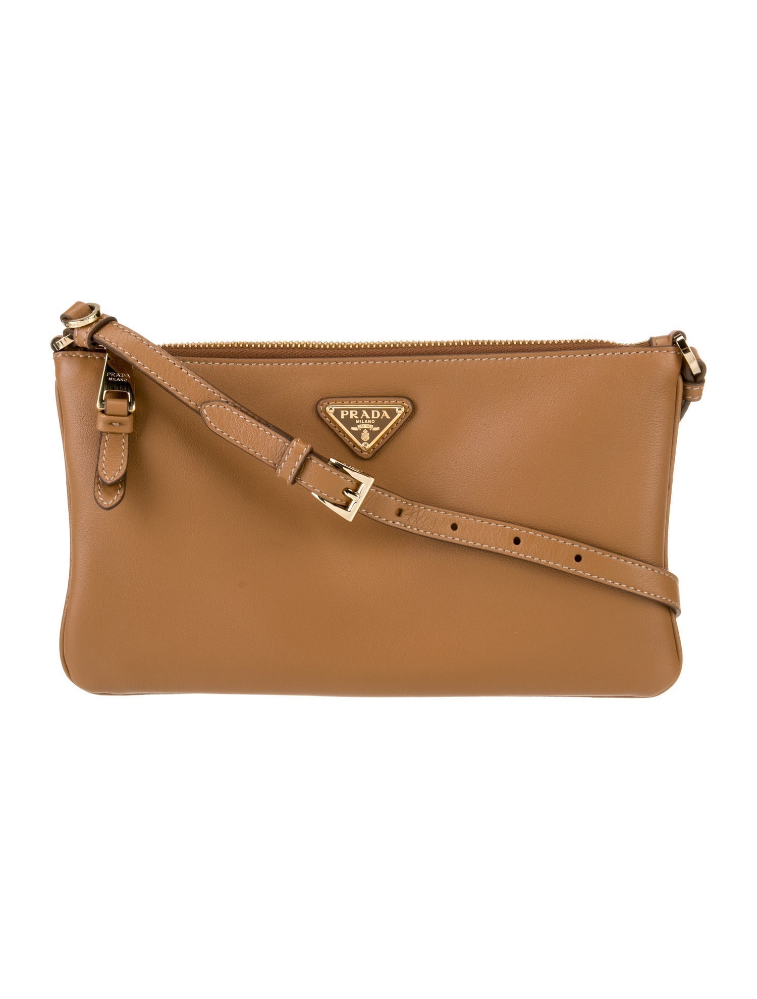 Prada Enameled Metal Triangle Shoulder Bag 2024 w/ Tags