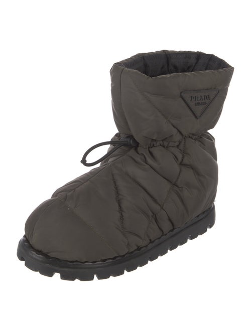 Prada Nylon Lace-Up Boots