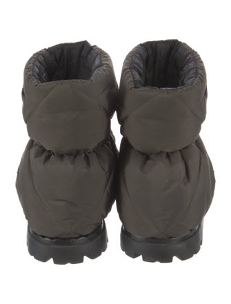 Prada Nylon Lace-Up Boots