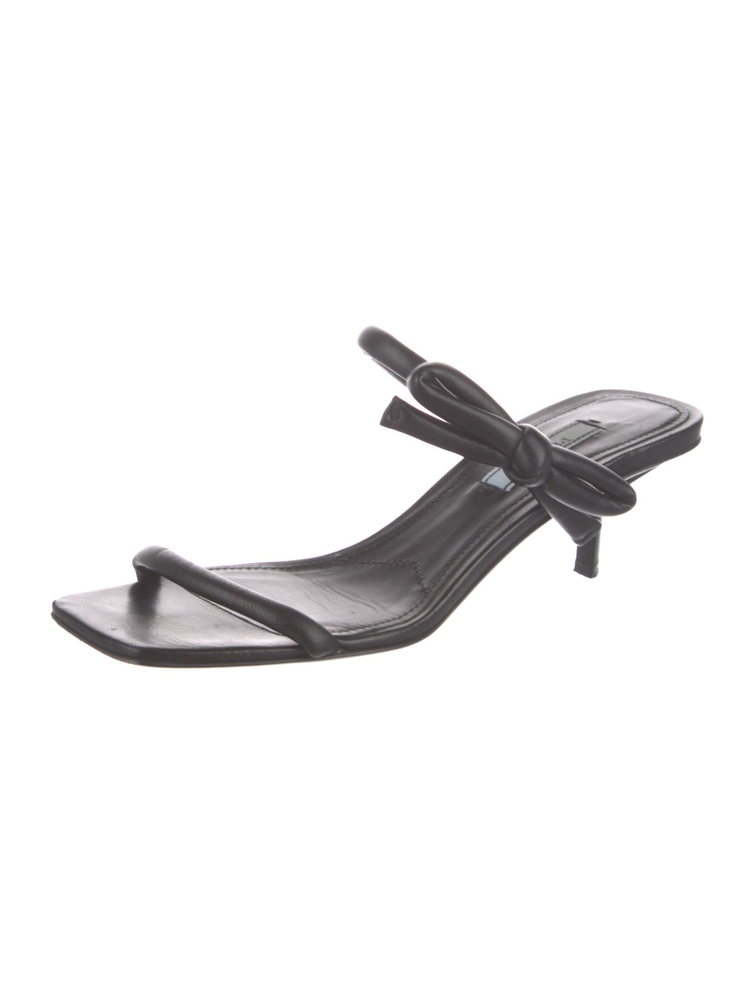 Prada Leather Bow Accents Sandals