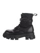 Prada Tessuto Nylon Leather Combat Boots