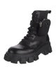 Prada Tessuto Nylon Leather Combat Boots