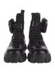 Prada Tessuto Nylon Leather Combat Boots