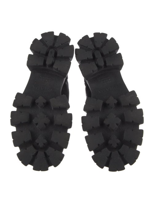 Prada Tessuto Nylon Leather Combat Boots