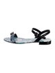 Prada Patent Leather Printed Slingback Sandals