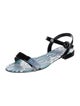 Prada Patent Leather Printed Slingback Sandals