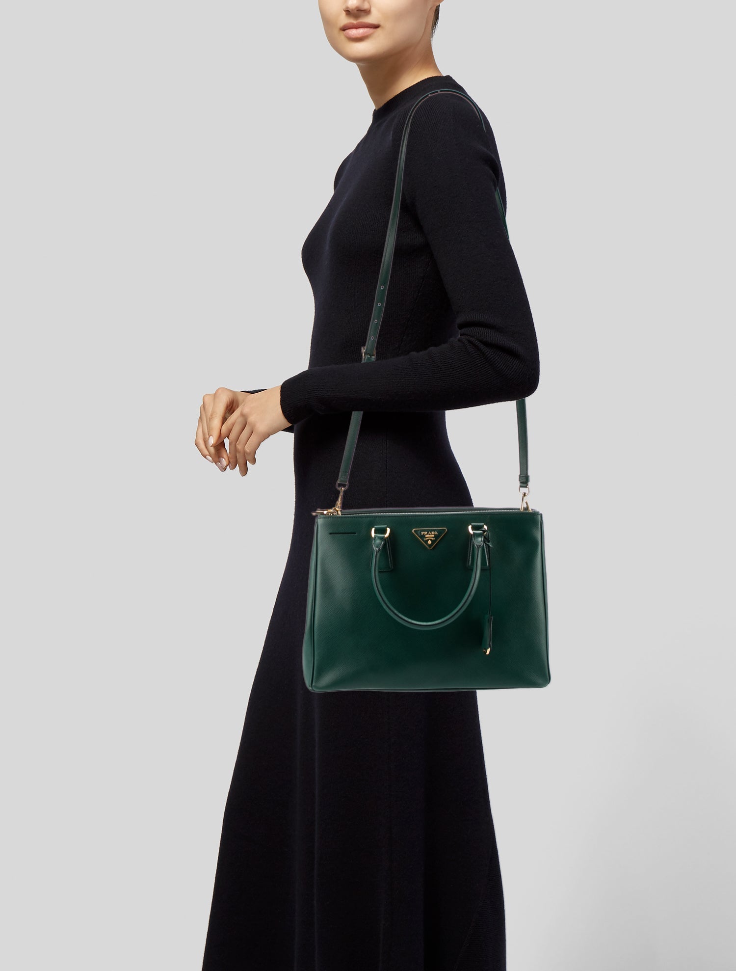 Prada Saffiano Leather Galleria Double Zip Large