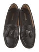 Prada Leather Tassel Accents Loafers