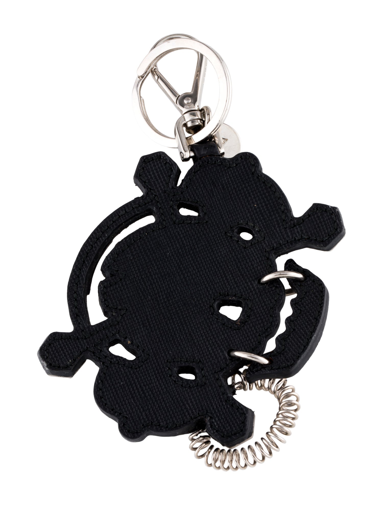 Prada Leather Skull Keychain
