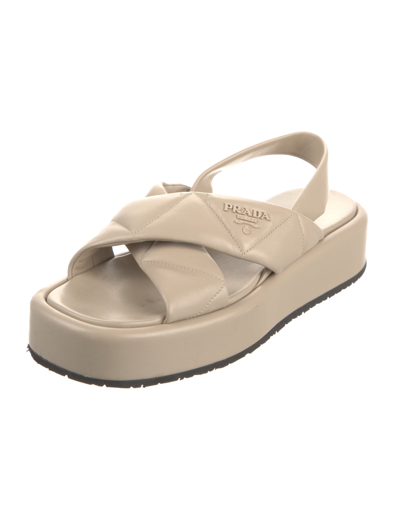 Prada Leather Slingback Sandals