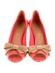 Prada Patent Leather Bow Accents Pumps