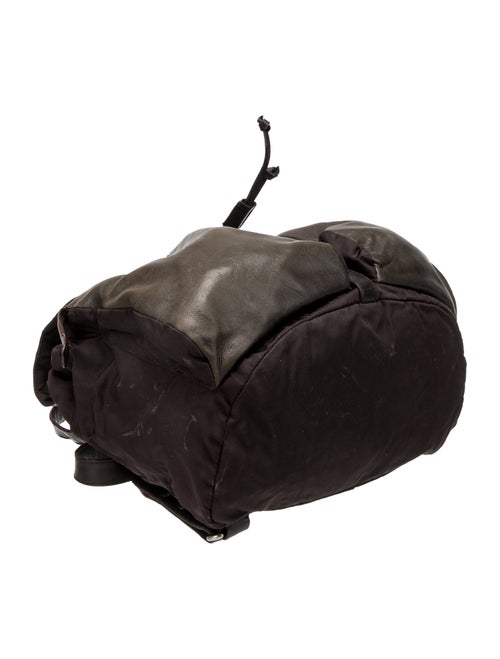 Prada Enameled Metal Triangle Backpack