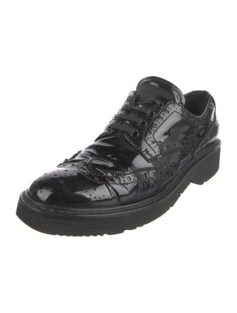 Prada Sport Patent Leather Lasercut Accents Oxfords