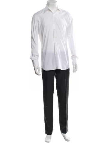 Prada Dress Shirts 2013 Long Sleeve Tuxedo Shirt Us15.5, It39 | M