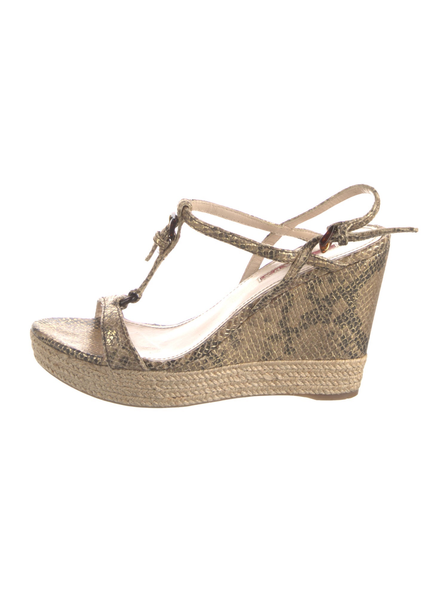 Prada Sport Leather Animal Print Espadrilles