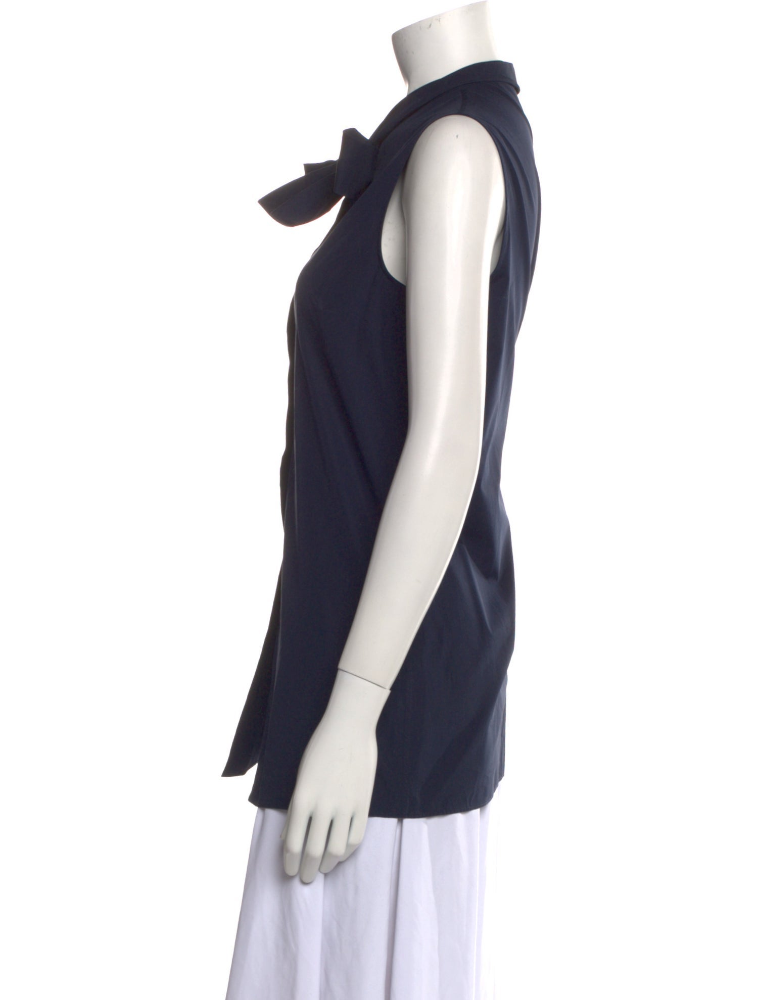 Prada 2019 Sleeveless Button-Up Top