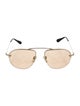 Prada Enameled Metal Triangle Aviator Sunglasses