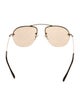 Prada Enameled Metal Triangle Aviator Sunglasses