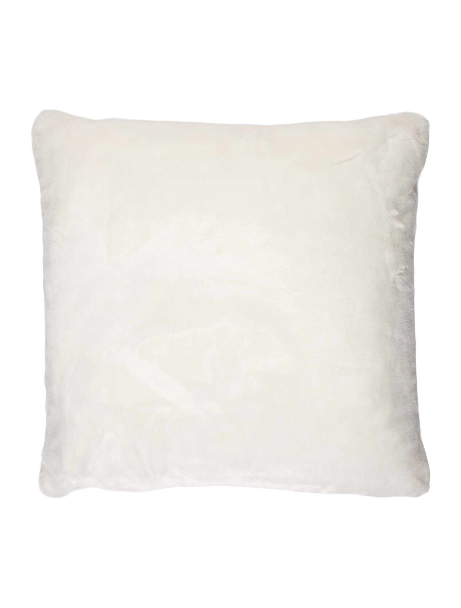 Prada Signature Logo Faux Fur Throw Pillow