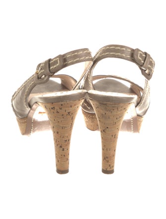 Prada Leather Slingback Sandals