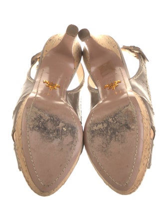 Prada Leather Slingback Sandals