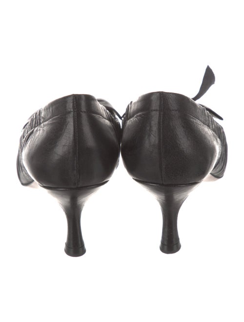 Prada Leather Bow Accents Pumps