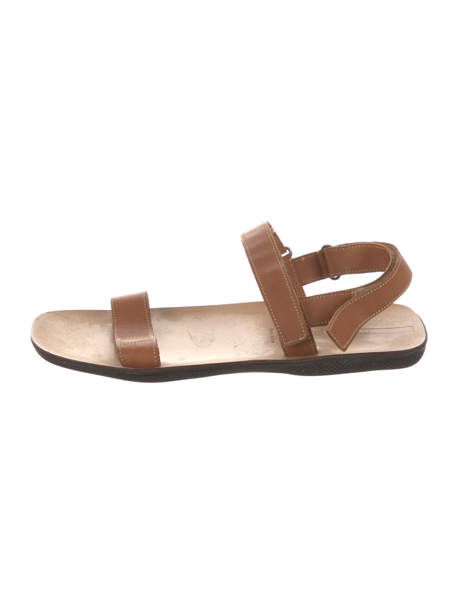 Prada Sport Leather Slingback Sandals