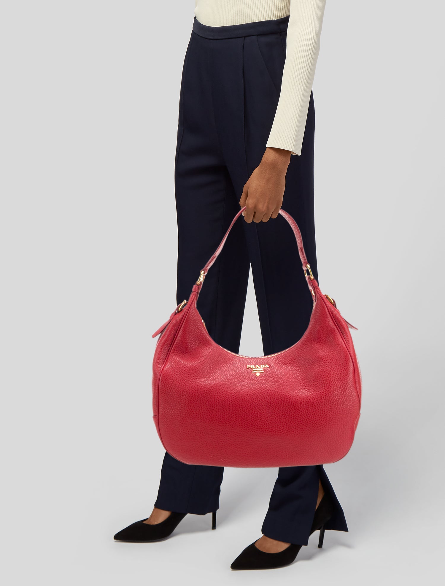 Prada Vitello Daino Leather Shoulder Bag