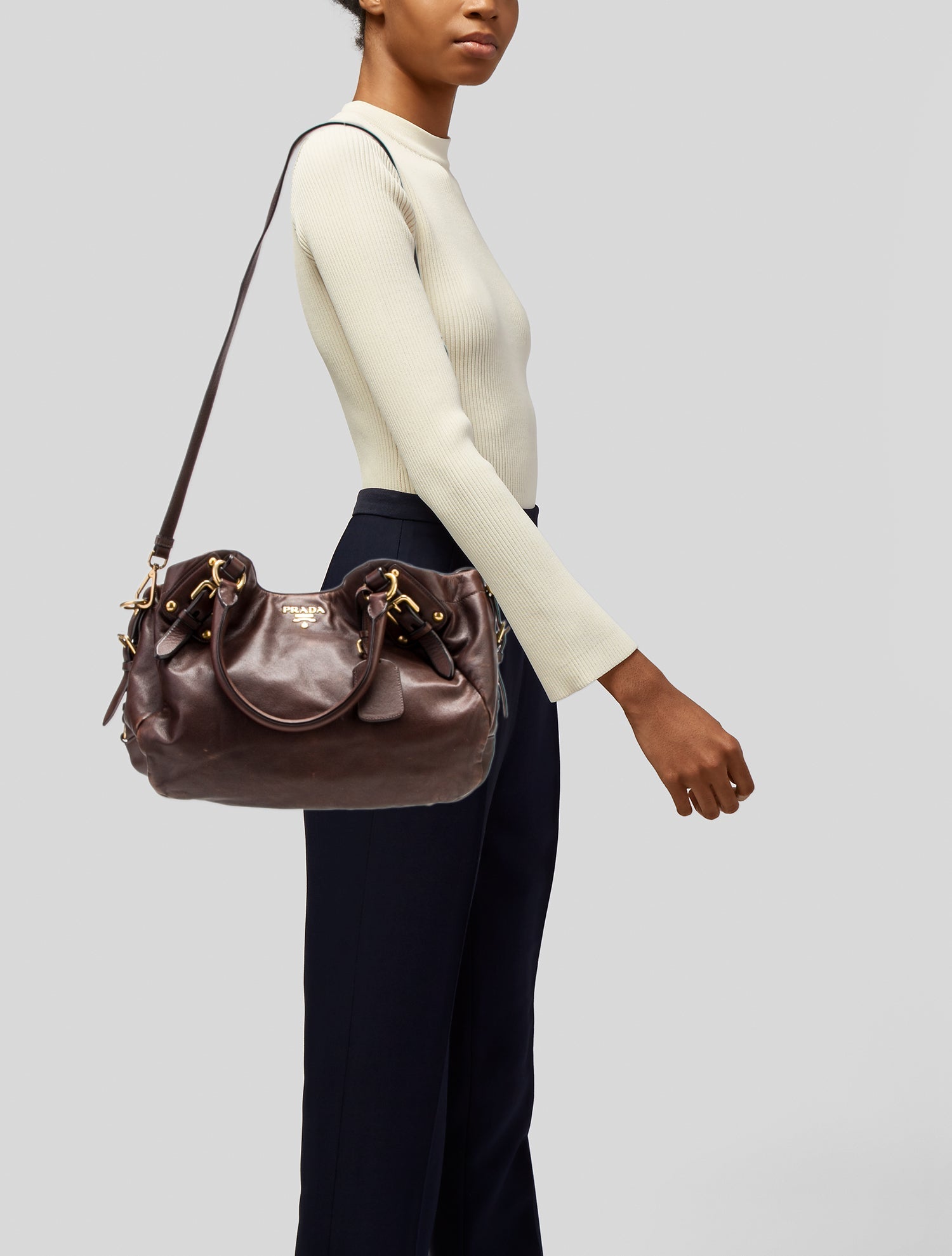 Prada Signature Top Handle Bag