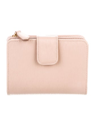 Prada Vitello Move Leather Compact Wallet
