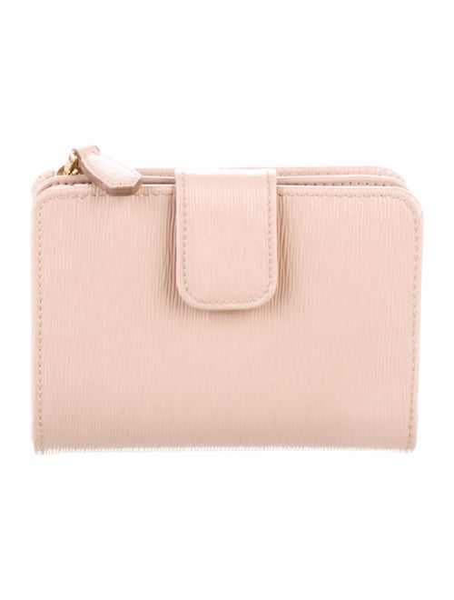 Prada Vitello Move Leather Compact Wallet