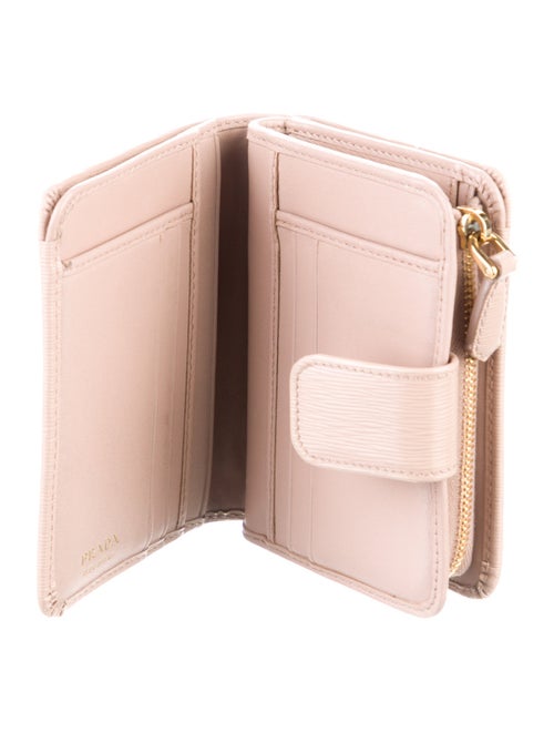Prada Vitello Move Leather Compact Wallet