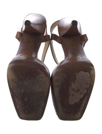 Prada Leather T-Strap Pumps
