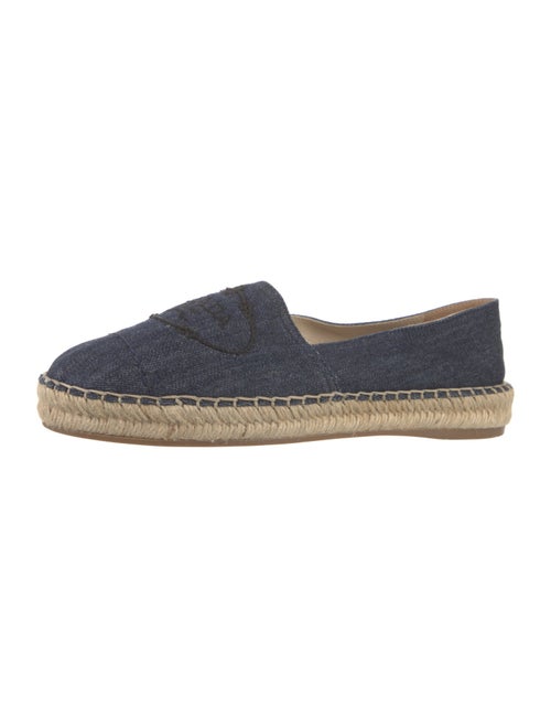 Prada Denim Embroidered Accent Espadrilles