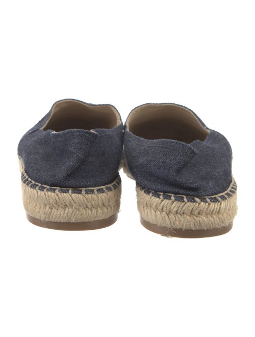 Prada Denim Embroidered Accent Espadrilles