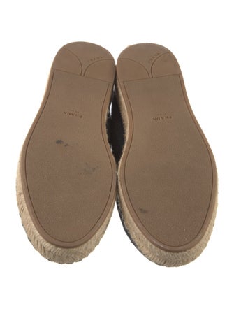 Prada Denim Embroidered Accent Espadrilles