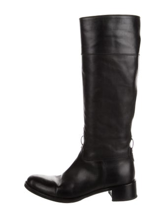 Prada Leather Riding Boots