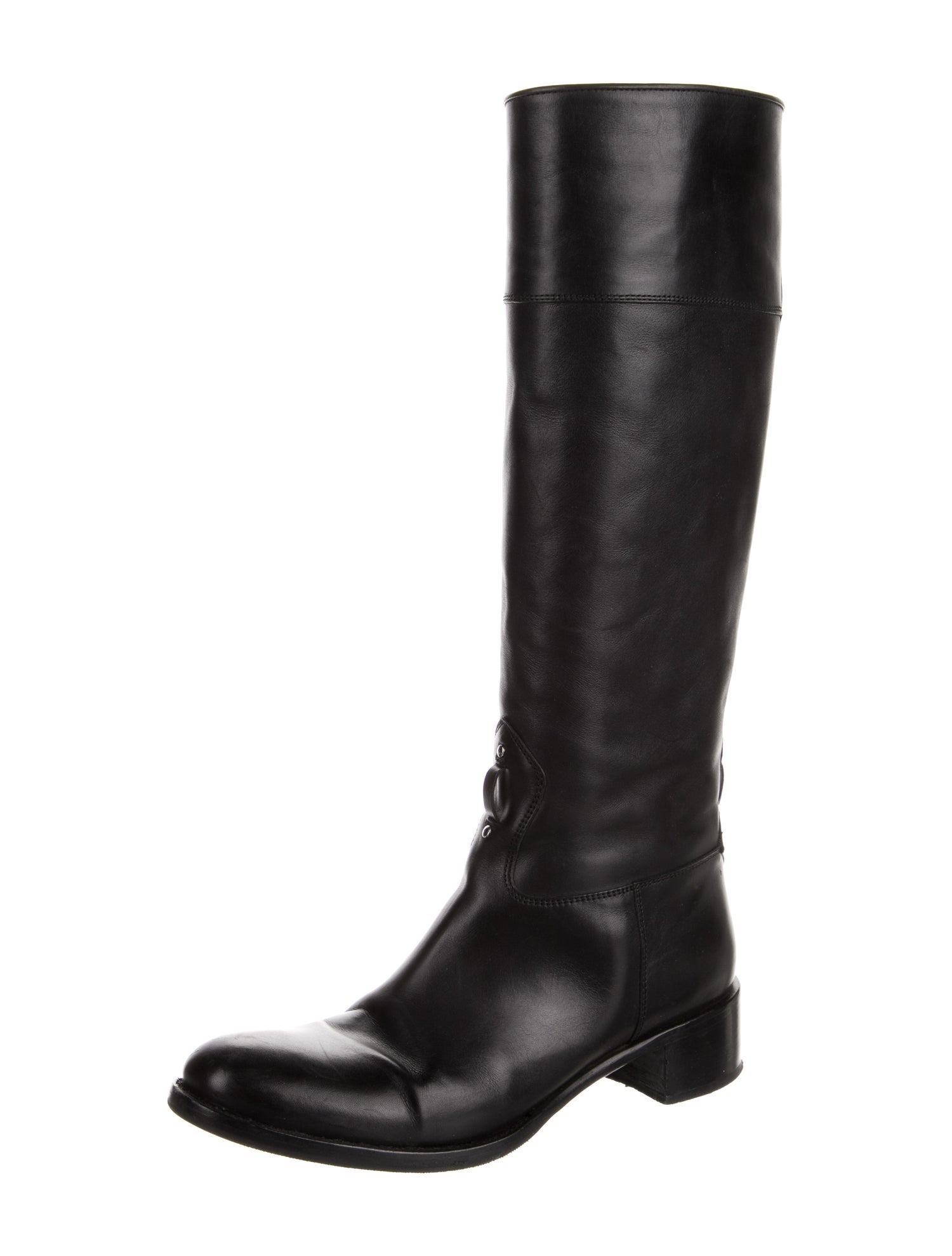 Prada Leather Riding Boots