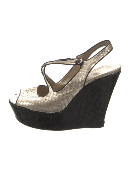 Prada Snakeskin Animal Print Espadrilles