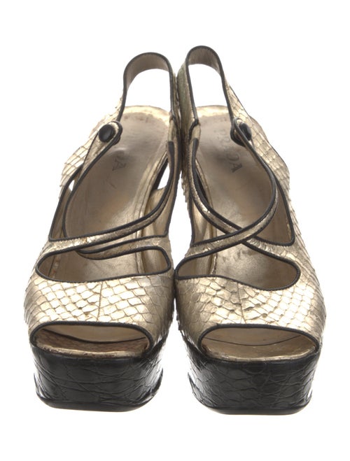 Prada Snakeskin Animal Print Espadrilles