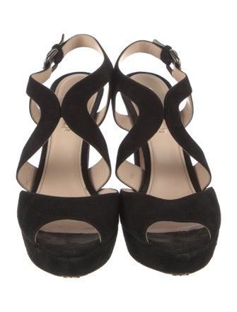 Prada Suede Slingback Sandals