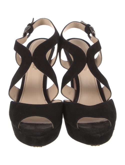 Prada Suede Slingback Sandals