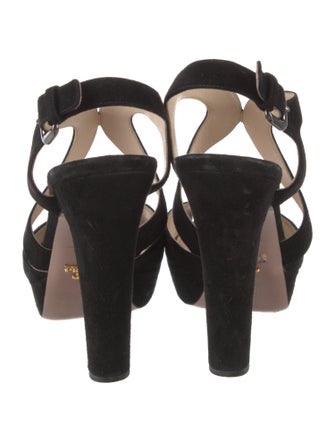 Prada Suede Slingback Sandals