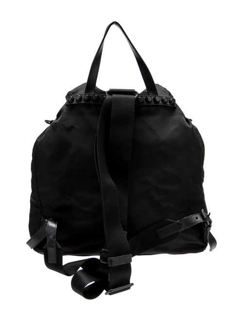 Prada Enameled Metal Triangle Backpack