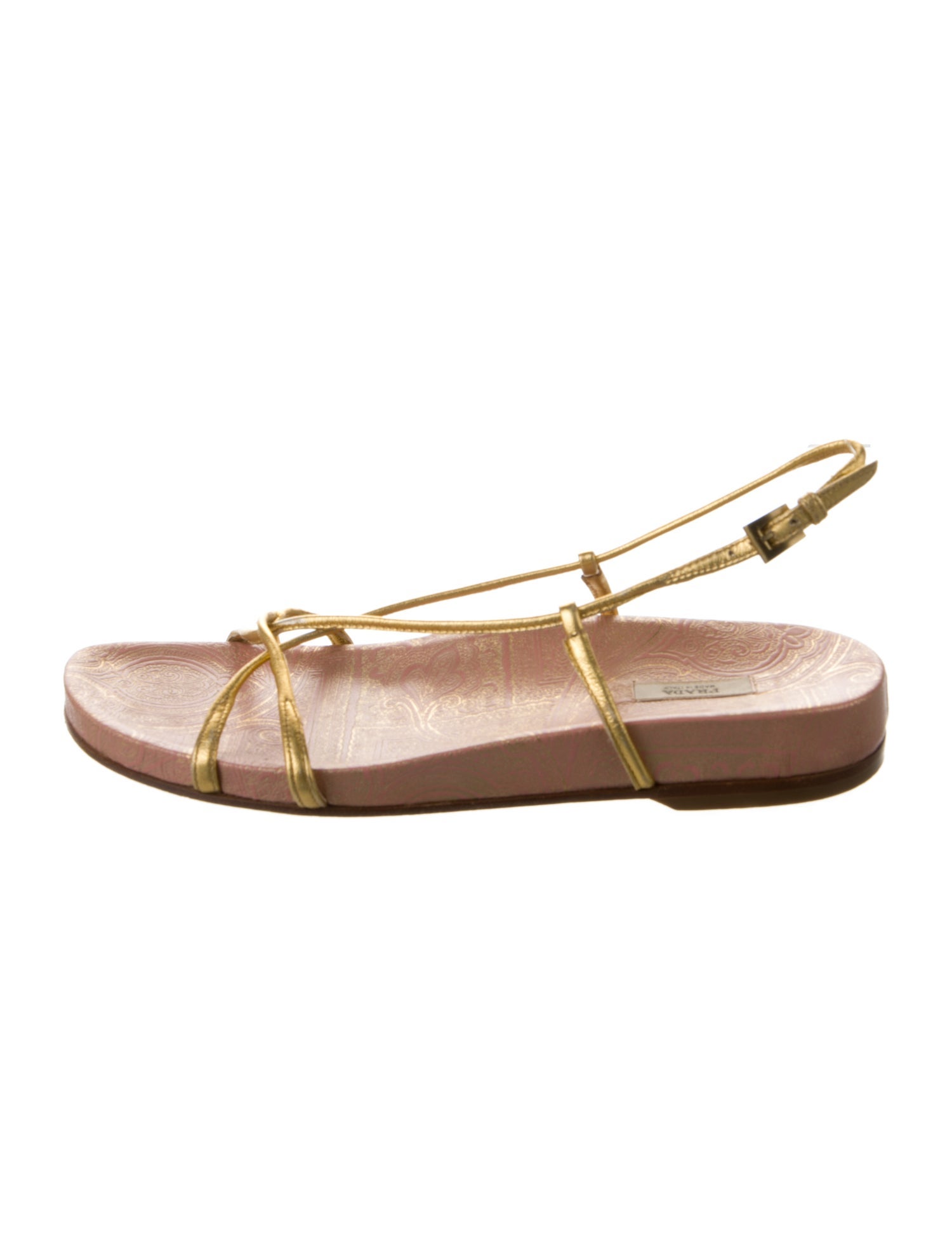 Prada Leather Slingback Sandals