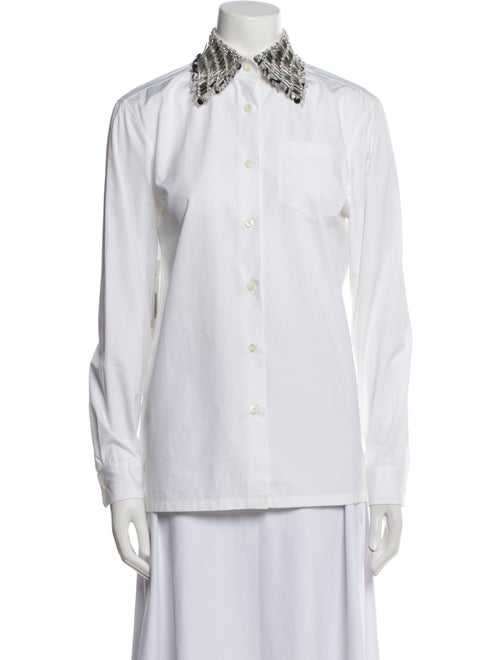 Prada 2022 Holiday Button-Up Top