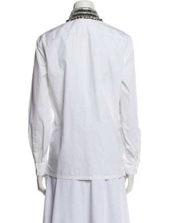 Prada 2022 Holiday Button-Up Top