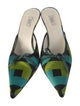 Prada Satin Printed Mules