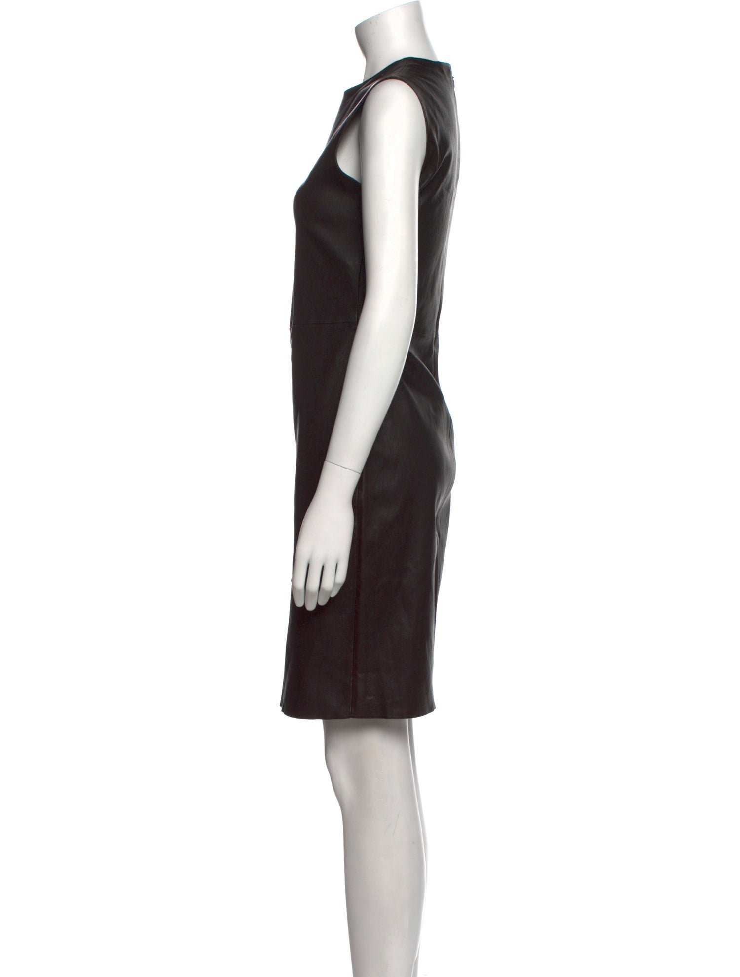 Prada Lambskin Knee-Length Dress