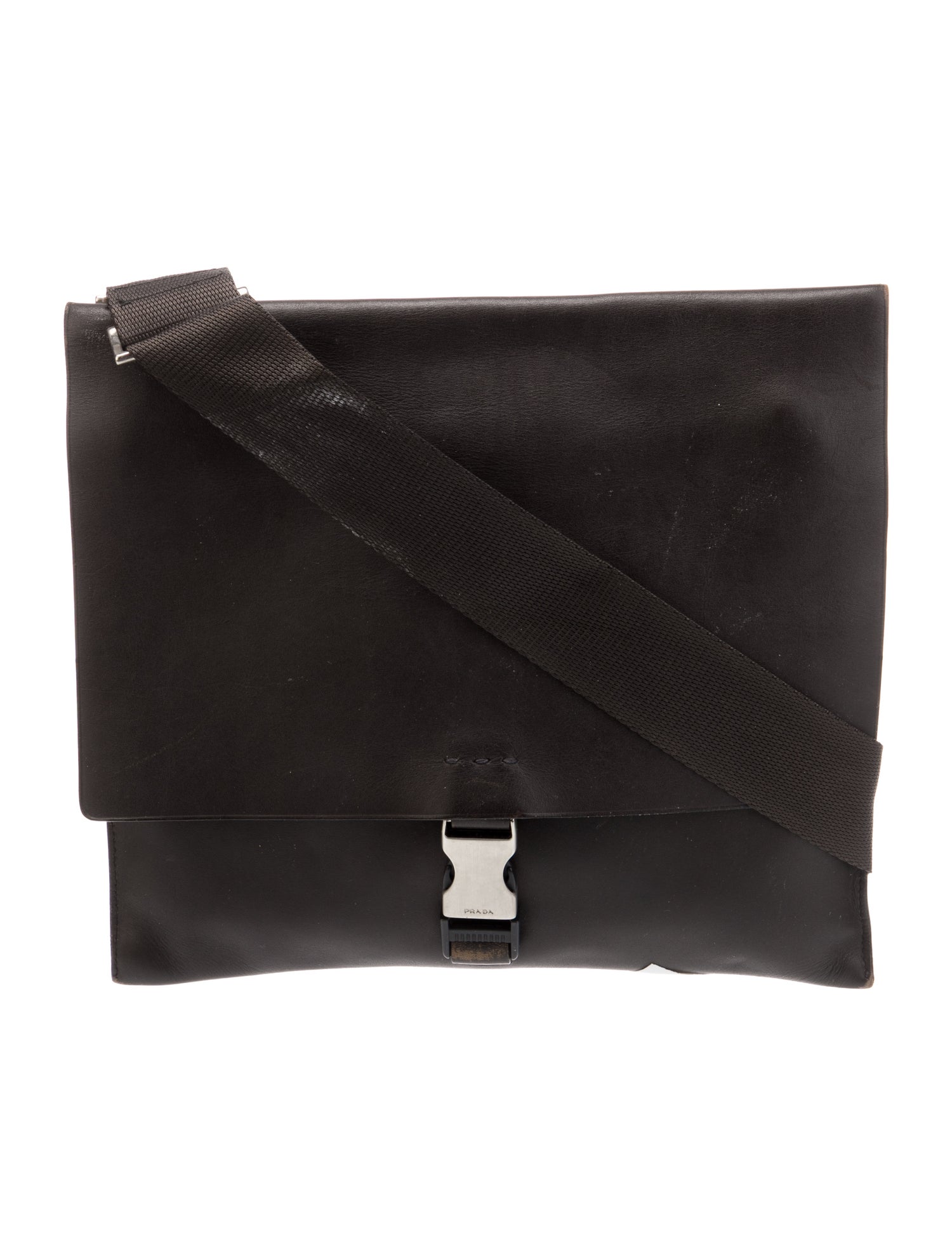 Prada Vitello Leather Messenger Bag